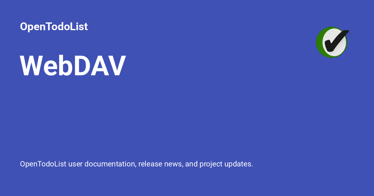 WebDAV - OpenTodoList